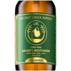 Ancient Greek Remedy Face Oil for Dry Skin - Organic Unscented Anti-Aging Facial Serum - Jojoba, Rosehip, Almond, Olive, Vitamin E - Fast Absorbing Hydrating Body Moisturizer for Women & Men 4 oz