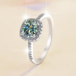 925 Sterling Silver 1CT Colorful Zircon Ring Rainbow Ring Perfect forParties Dates & Self-Love 1CT Birthstone Ring Personalized Gift for Her Emerald Cut Solitaire Ring