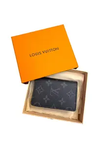 Pre-owned Louis Vuitton leather Small Leather Goods Classic Monogram Wallet Black LVA09260511