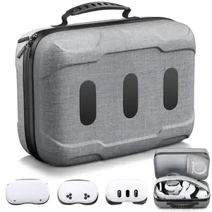 Hard Carrying Case for Meta Quest 3/3S/2/Vision Pro/Elite Strap, Large Travel and Home Storage Case for VR Headset and Controller Accessories