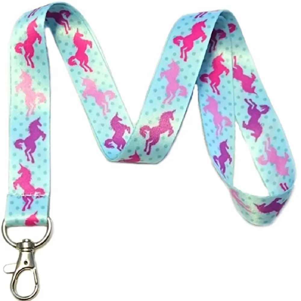 Execucat Lanyard - Unicorn Polka - ID Badge Holder & Keychain
