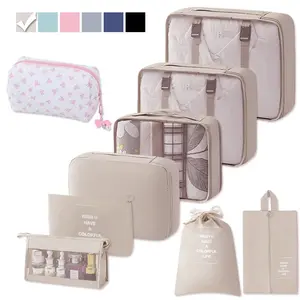 9-Piece Packing Cubes Set, Travel Bundle, Clothes Bags, Suitcase Organizer for Travel, Includes Makeup Shoe Toiletries Laundry Bags, Ideal for Vacations & Business Trips