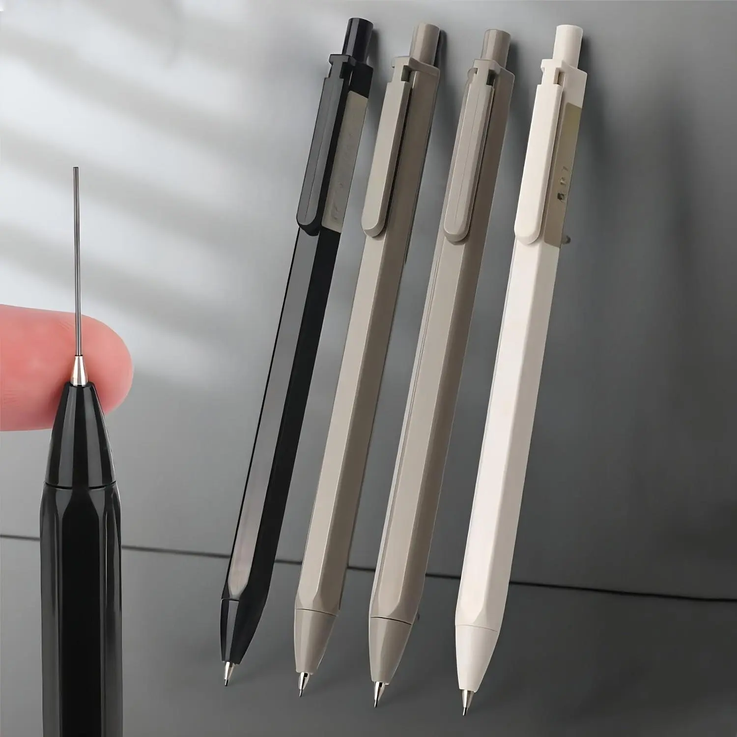 4-Pack Premium 0.5mm Mechanical Pencils Set, Durable Plastic Design with Comfort Grip, Ideal for Students, Office & Writing, School Classroom Supplies