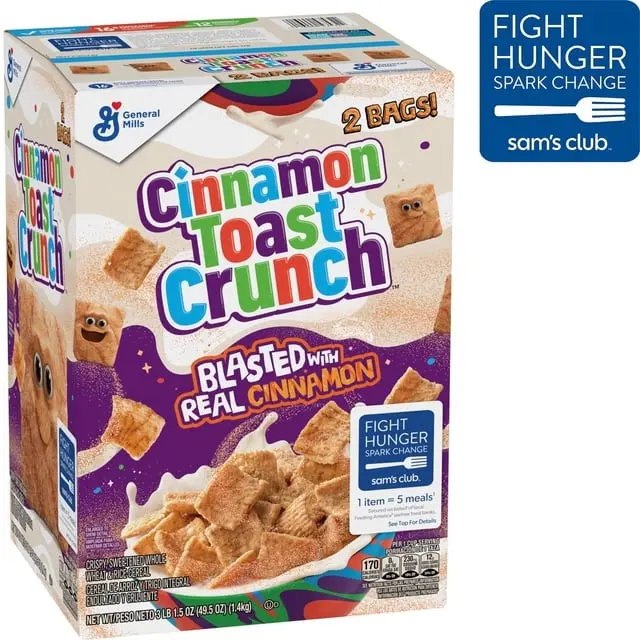 Cinnamon Toast Crunch Cereal, 49.5 oz. Cinnamon Toast Crunch Cereal, 49.5 oz.