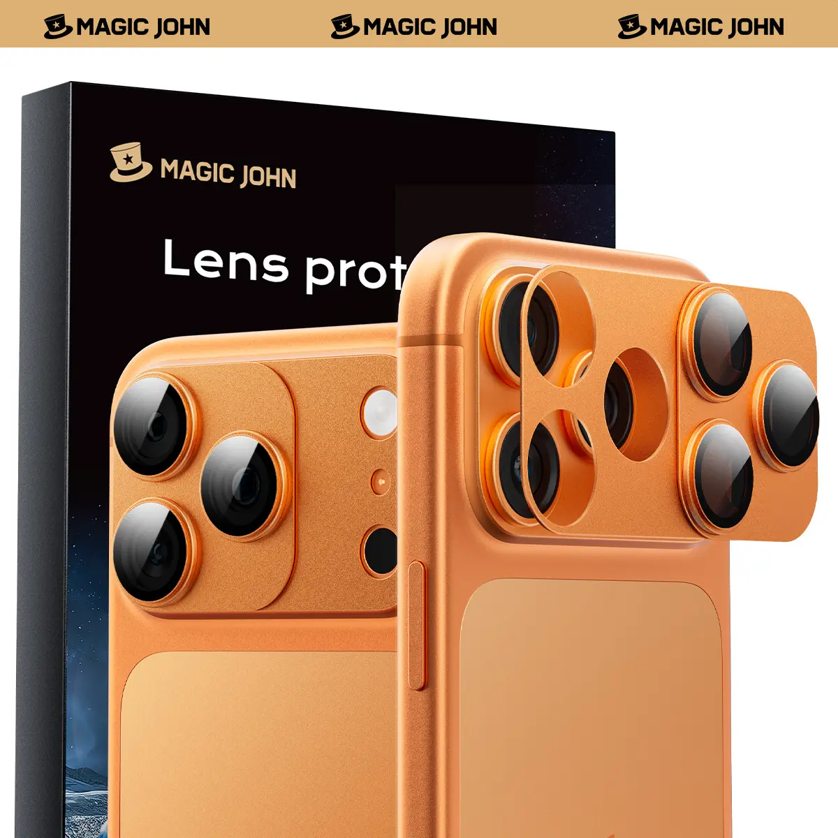 MAGIC JOHN Magnetic Lens Protector for iPhone 17 Pro/Max – 99% Transparency, Original HD Clarity, Scratch-Resistant, Durable, Magnetic Design for Easy Installation & Removal summerwins