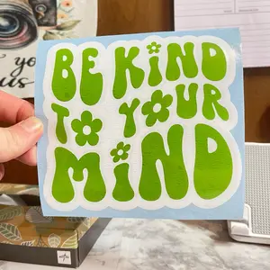 Smiley faces, flowers, butterfly, humming bird Vinyl Decal for your vehicle.