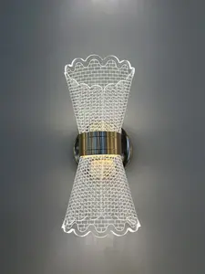 Modern Bedside Wall Lamp – Warm Acrylic Torch Design