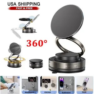 SJPACK 360 Vacuum Strong Magnetic Phone Holder Suction Cup Car Stand Foldable Car Mount for Hands-Free Navigation Phone Mounting