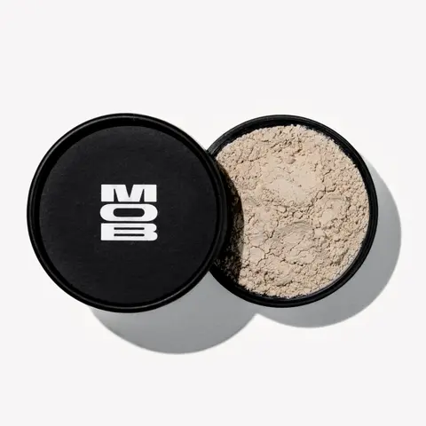 MOB Beauty Blurring Loose Setting Powder with Clay, Hyaluronic Acid, Chamomile, Avocado, Soft-Focus Blur, Oil-Control, Long-Wear Smoothing Formula