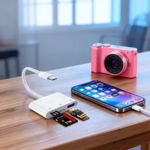 SD Card Reader USB C, High Speed Data Sync USB 3.0 to SD/TF Card USB Adapter, Memory Card Camera Veiwer for USB-C Devices Compatible with iPhone 17/16 iPad Mac PC Android Phone Tablet Plug and Play