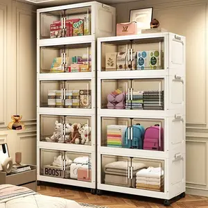 Foldable Storage Box, 1 Count Multi Layer Large Capacity Clothes Storage Box, Home Organizer for Bedroom, Living Room, Office, Collapsible Storage Box, Multilayer Storage, High Capacity Storage