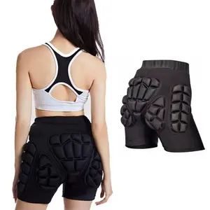 3D Hip Protection EVA Hip Pad Thickened Shorts | 1.4cm EVA Foam Anti-Collision Impact Gear for Skiing Skating Snowboarding Cycling MTB Outdoor Extreme Sports | Quick-Drying Breathable Fabric with Safety Closure