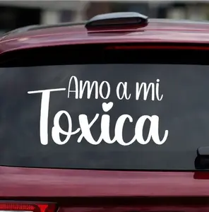 Amo Mi Toxico Universal Vinyl Waterproof Graphic Decals, Universal Automotive Exterior Accessory, Automobile Decals for Car Sides, Graphic Decal