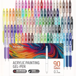 36/54/72/90 Colors 3D Acrylic Gel Pen, Quick-Drying 1.0mm Acrylic Gel Pen, Graffiti Painting Set, Note Taking, Card Making, Color Filling, Gel Paint Pens