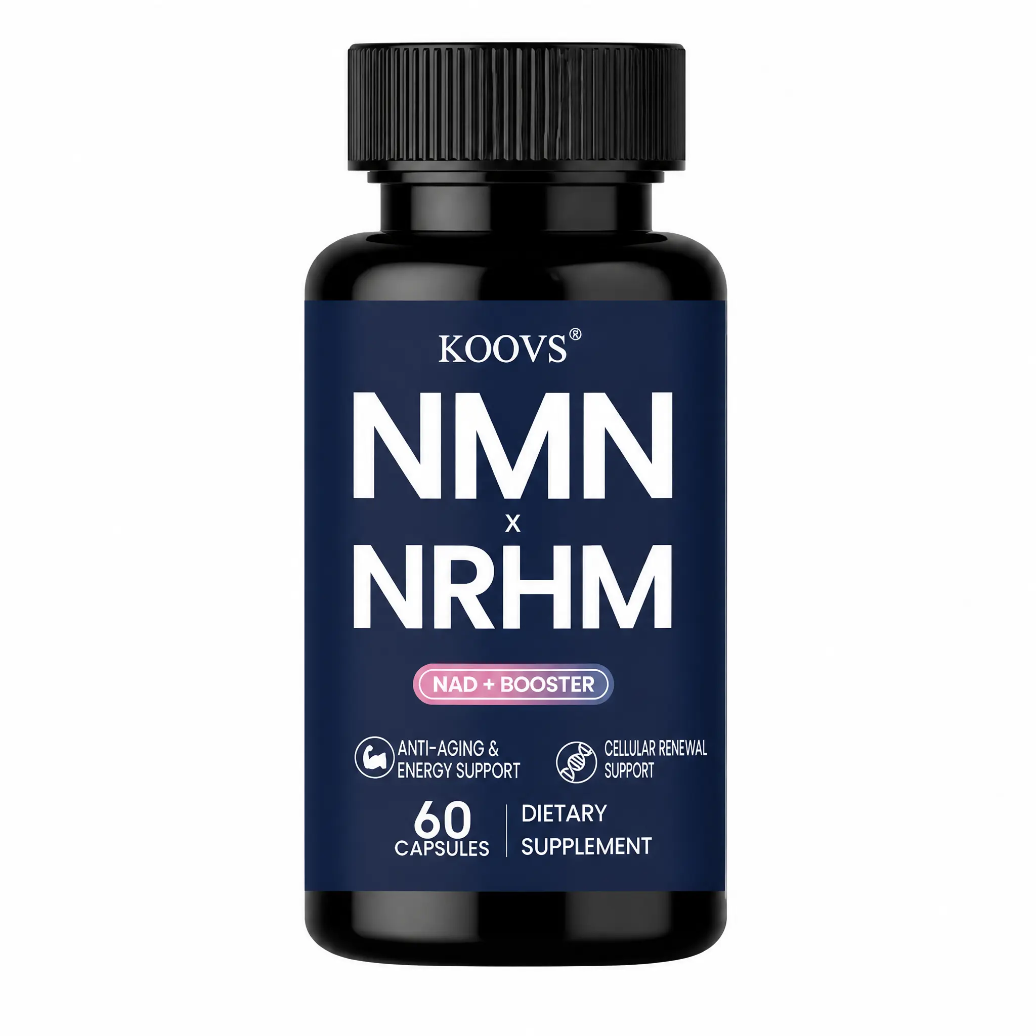 NMN-NRHM Complex Cellular Energy Advanced Supplement, 19500mg Per Bottle, 8-in-1 Formula, No Fillers, 65p Pure NMN, Women's Collagen, Natural Capsules, Advanced Supplements, Cellular Energy Supplement, boost immunity vitality body wellness
