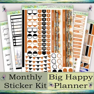 Big Happy Planner Monthly Cauldrons & Candy Corn Planner Sticker Kit