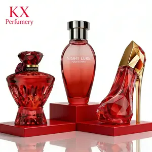 Shinesonn Ruby Deold Red Bottle Perfume Set for Women 3pcs Layering Fragrance Bundle Fruity Floral Oriental Floral Orchid Violet Long Lasting Gift for Valentine Birthday Anniversary