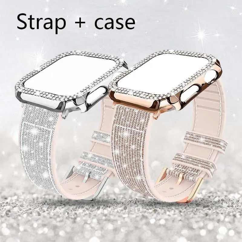 Smart Watch Case with Band, 1 Count Watch Case + 1 Count Watch Band, Fashionable Wearable Accessories Compatible with Apple Watch Series