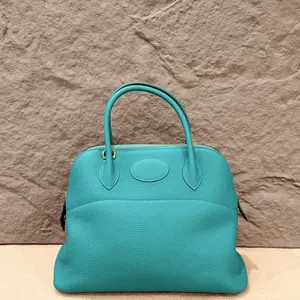 Pre-owned HERMÈS Leather tote bags Hermes Bolide 31 Taurillon Clemence U1 Vert Verone (qj1219m0)