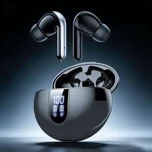 AI Translation Electronic Wireless Earbuds - 144+ Language Real-Time Translator Headset, 36H Playtime Bluetooth Audio Earphones for Travel & Meetings, Black