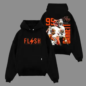 Myles Garrett 95 'Flash' For Dawg Pound Cotton Hoodie Sweatshirt T-Shirt (Made In US), Browns Football Fans Outfit, Game Day Outfits, Gift For Football Fans, Football Graphic Shirt Hoodie