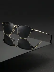 1 Pair Unisex Simple Style Plain Color Square Sunglasses, Casual Trendy Sunglasses For Everyday Use, Fashion Sunglasses For Outdoor Activities, High Quality Sun Protective Sunglasses, Summer Trendy Sunglasses