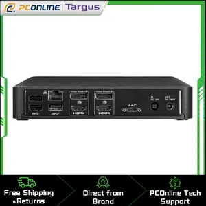Targus DV4K USB C Docking Station, Dual Monitor 2 HDMI, Compatible with Windows, Mac, Android, iOS