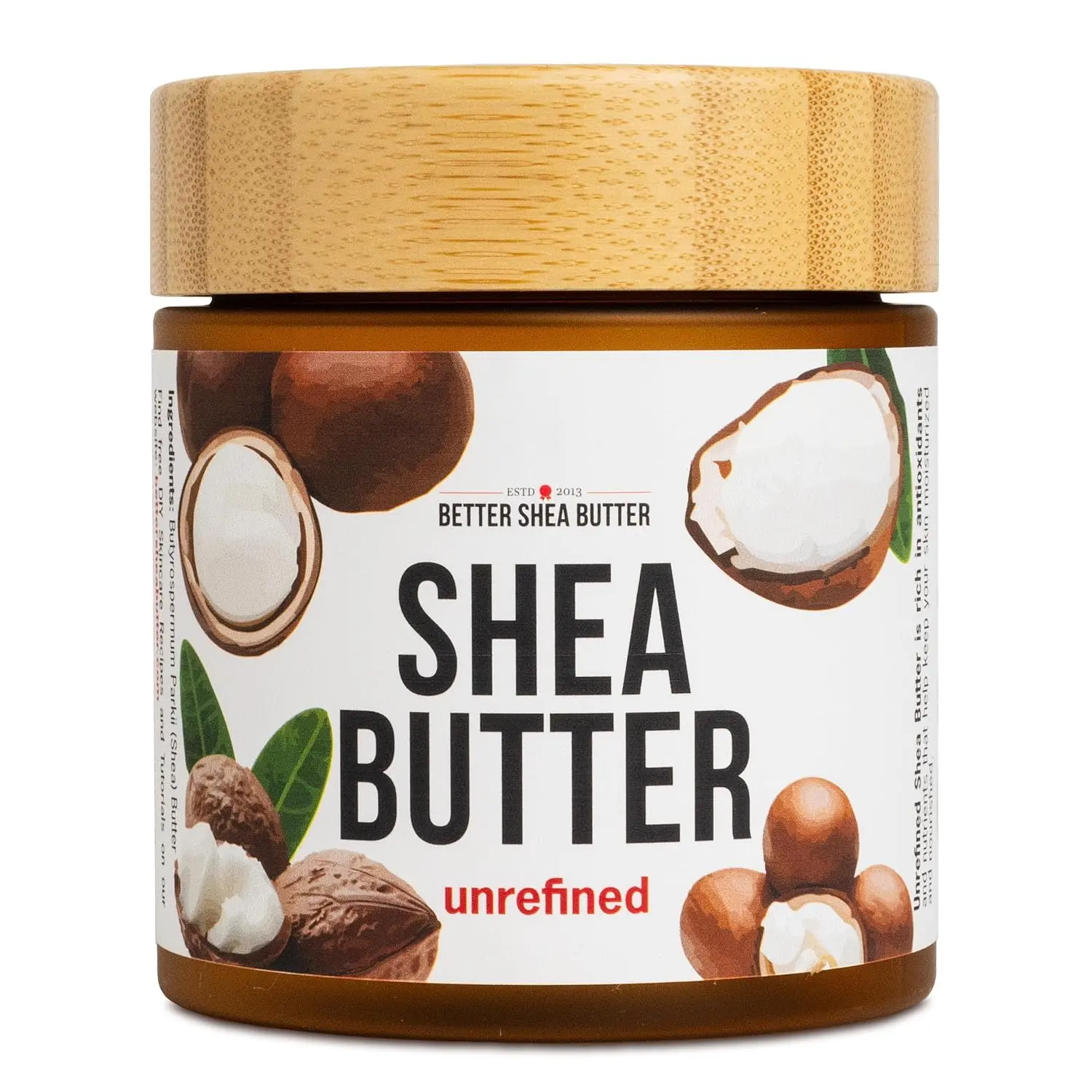 Raw Shea Butter – 100% Pure Unrefined African Shea Butter | Moisturizer for Dry Skin, Face, Hair & Scalp | DIY Body Butter, Lip Balm & Soap | Natural Earthy Aroma (8 oz Jar)