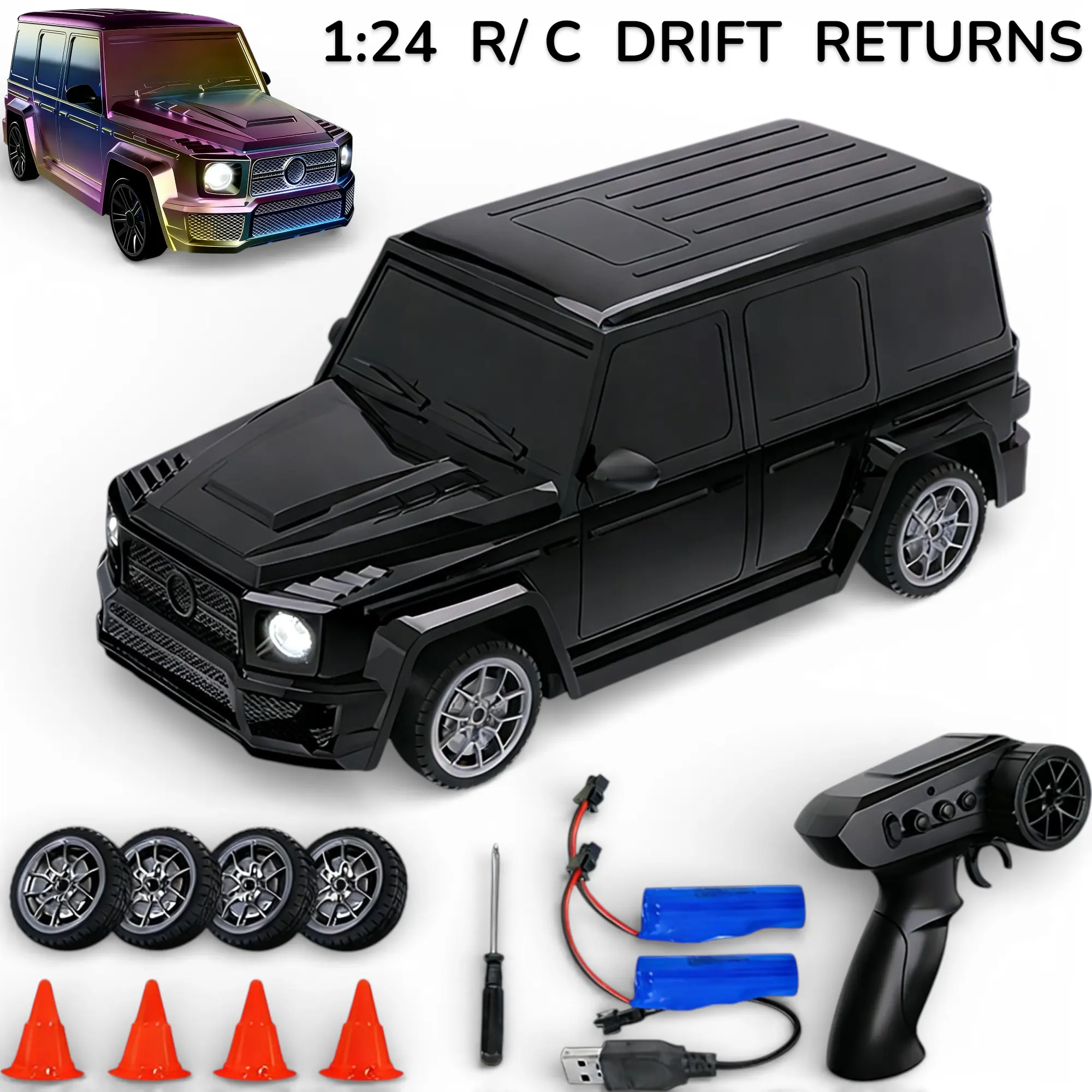1:24 4WD High Speed RC Drift Car for Kids Adults Outdoor Racing Indoor Drifting Party Gifts Competition Play Collection, Rc Vehicle, Rc Stunt Cars