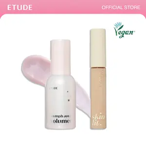 [ETUDE Official] Nymph Aura Volumer + Big Cover Skin Fit Concealer Pro Set | Radiant Glass-Skin Glow | Hydrating with Argan & Avocado Oils | Long-Lasting Coverage