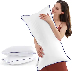 Bed Pillows for Sleeping King Size Set of 2 Cooling Luxury Hotel Quality with Premium Soft Down Alternative Filling for Back Stomach or Side Sleepers Durable Memory Foam Orthopedic Memory Foam