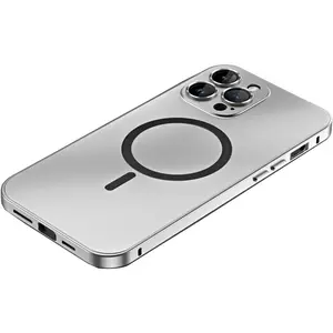 TechGear Gold Magnetic Luxury 2 in 1 Aluminum Metal Frame Lock PC Backboard Slim Fit Military Grade Drop Protection Shockproof Phone Case Compatible with MagSafe for iPhone 16 Cellphone Smartphone