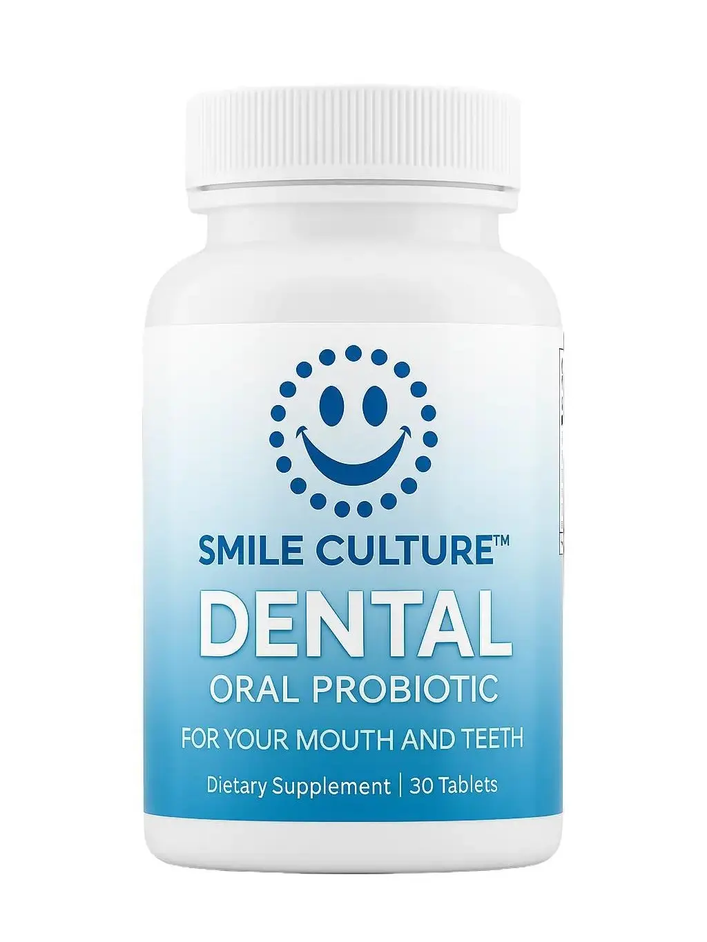 Smile Culture 30 Tablets Oral Probiotic Supplement for Mouth and Teeth Health, Freshens Breath & Balances Oral Microbiome