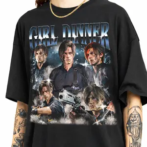 Leon Kennedy, Girl Dinner Resident Eil Vintage T-Shirt, Gift For Woman and Man Unisex T-Shirt ID