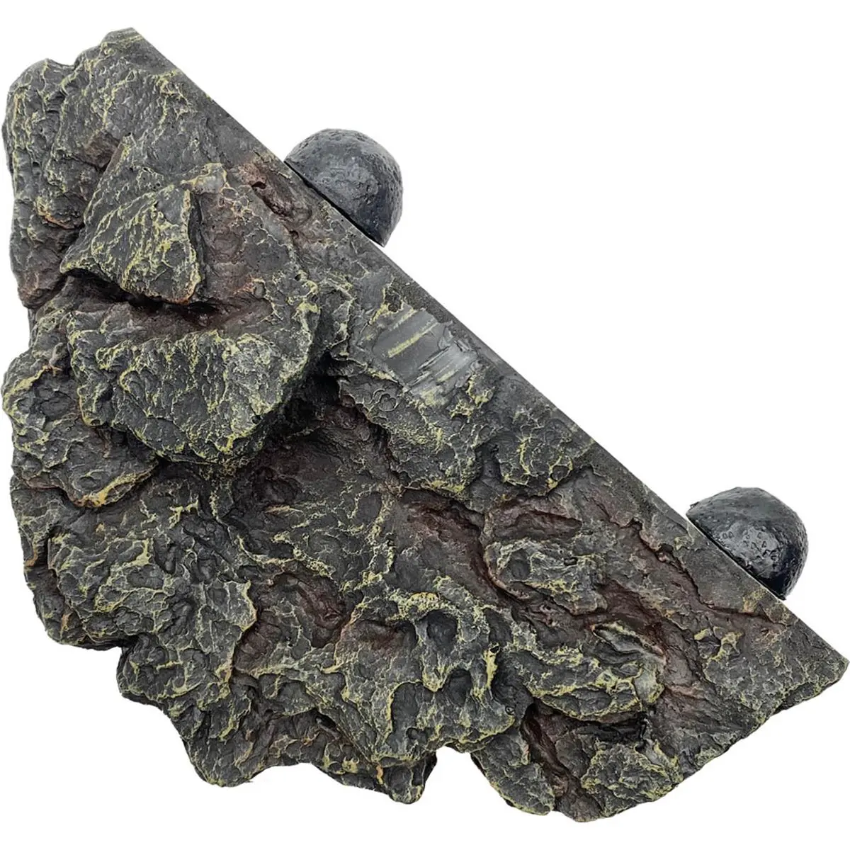 212 MAIN Komodo Magnetic Reptile Basking Ledge - 25.5 in. Gray Polyresin Realistic Rock-Like, Space Saver, Strong Magnets, Natural Look, Ideal for Arboreal Pets, Preserves Enclosure Habitat