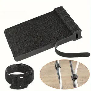50pcs Reusable Cable Ties with Hook and Loop Fastening, Polyamide Self-Adhesive Cable Organizer Straps for Home Wire Cord Management