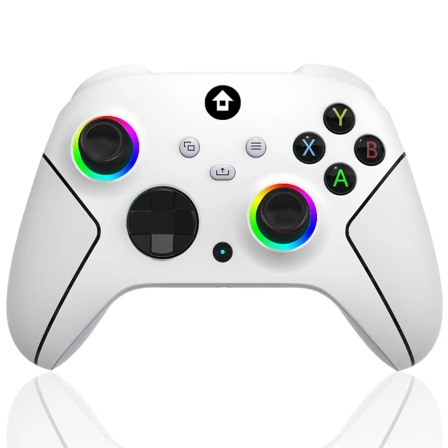 HallEffect Xbox Wireless Controller for Xbox Series XIS & Steam PC with 7 RGB Lights Dual Vibration Turbo Programmable 3.5mm Audio Jack 1000mAh Battery