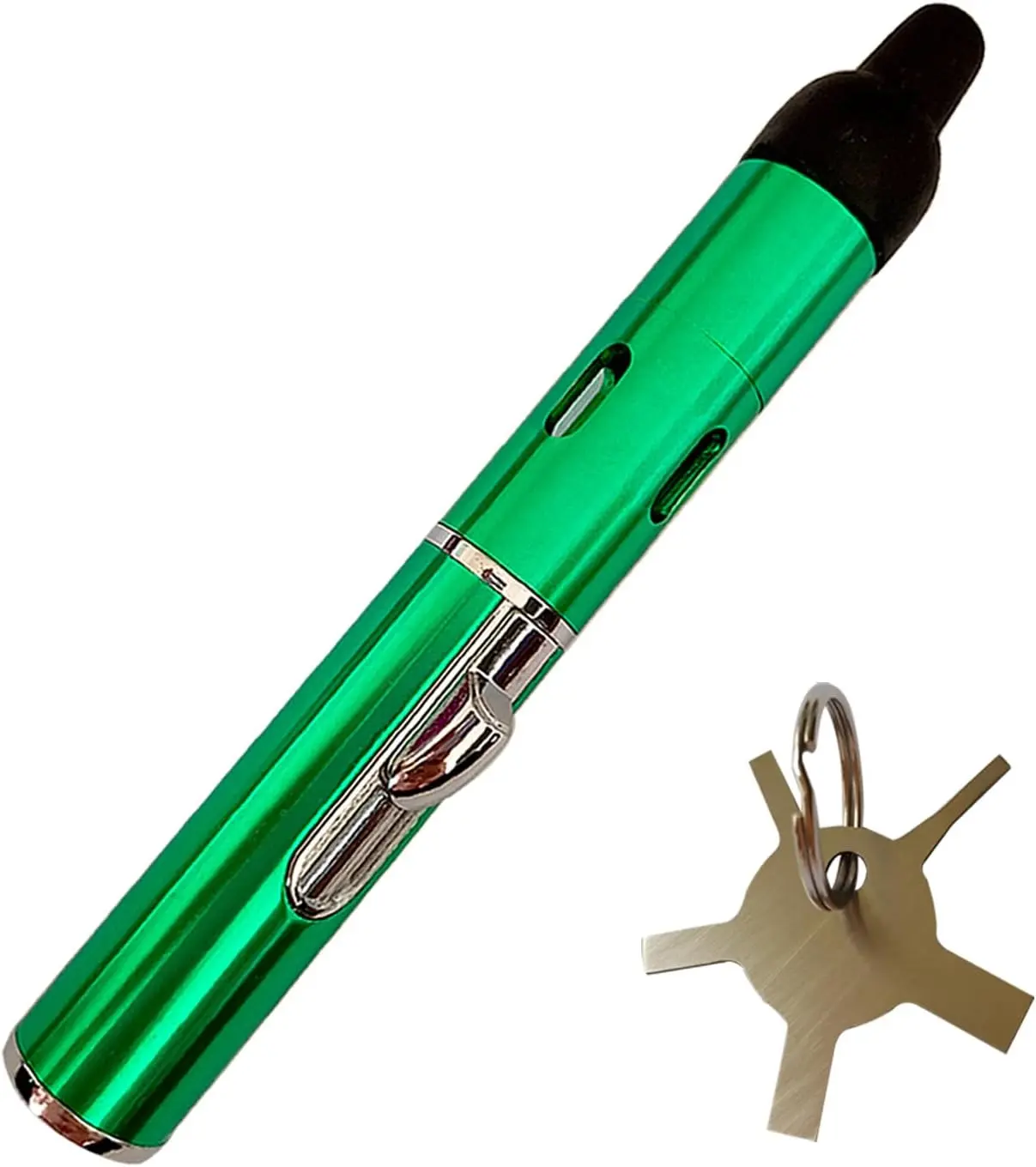 Butane Lighters,Lighters Butane Fuel Refillable Lighter Multipurpose Pen,Green(Gas Not Included)
