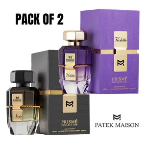 Couple Matching Perfume Bundle | Prismé Noir 90ml + Prismé Violette (30/90ml) | EDP His & Hers Fragrance Set