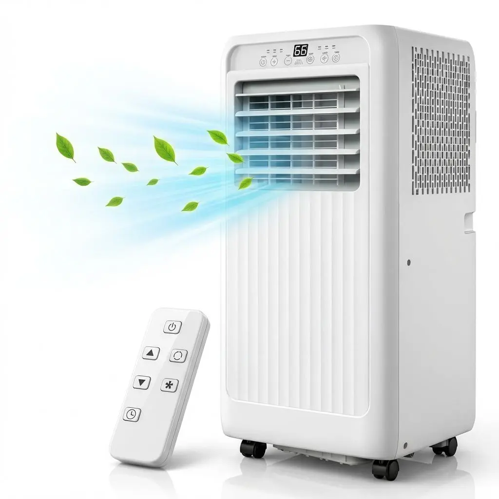 Portable Air Conditioner for Apartment, Office, Bedroom,Kitchen,Garages,Dorms，10000 BTU Portable AC Unit for Bedroom & Apartment Up to 450 Sq ft, 3-in-1 Air Conditioner with Dehumidifier & Fan, Quiet Operation with Remote Control & 24-Hour Timer