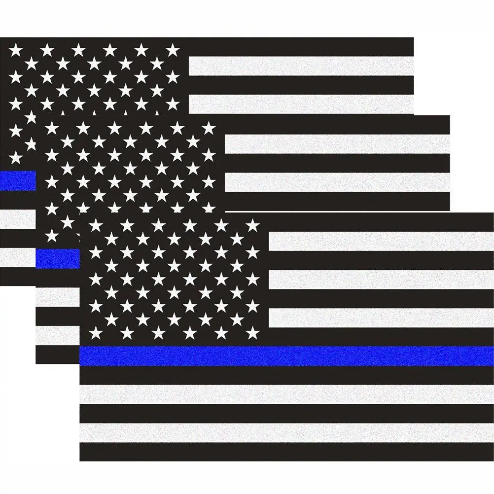 3D Scene Complete Crochet Kit with Hooks & Yarn, 3-Pack 5x3in Reflective US Flag Adhesive Stickers with Thin Blue Line for Cars/Trucks, Police Law Enforcement Honoring Vinyl Window Bumper Stickers, Adhesive Stickers Stickers