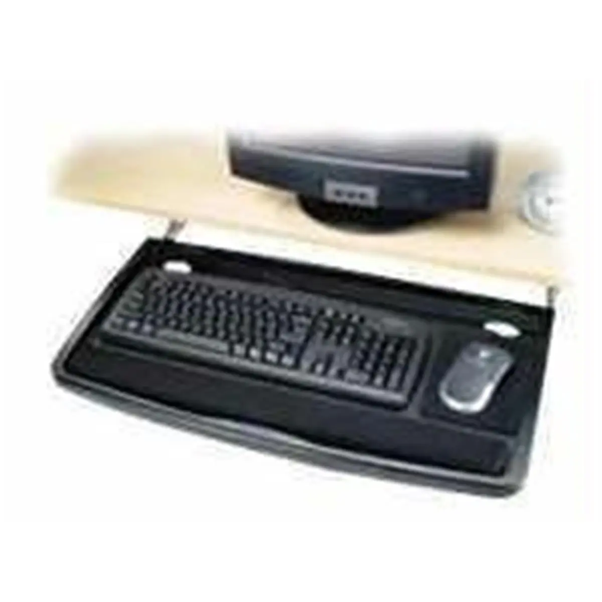 Kensington Office Desk Keyboard Drawer with Mouse Tray - Black, Kensington Computer (UPC: 085896600046)