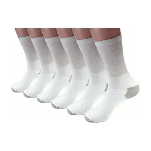 VINCO 12 Pairs Women's & Men's Socks Moisture Wicking Casual Sports Crew Socks for Homeless & Charity with Breathable Outdoor Soft and Heal Options