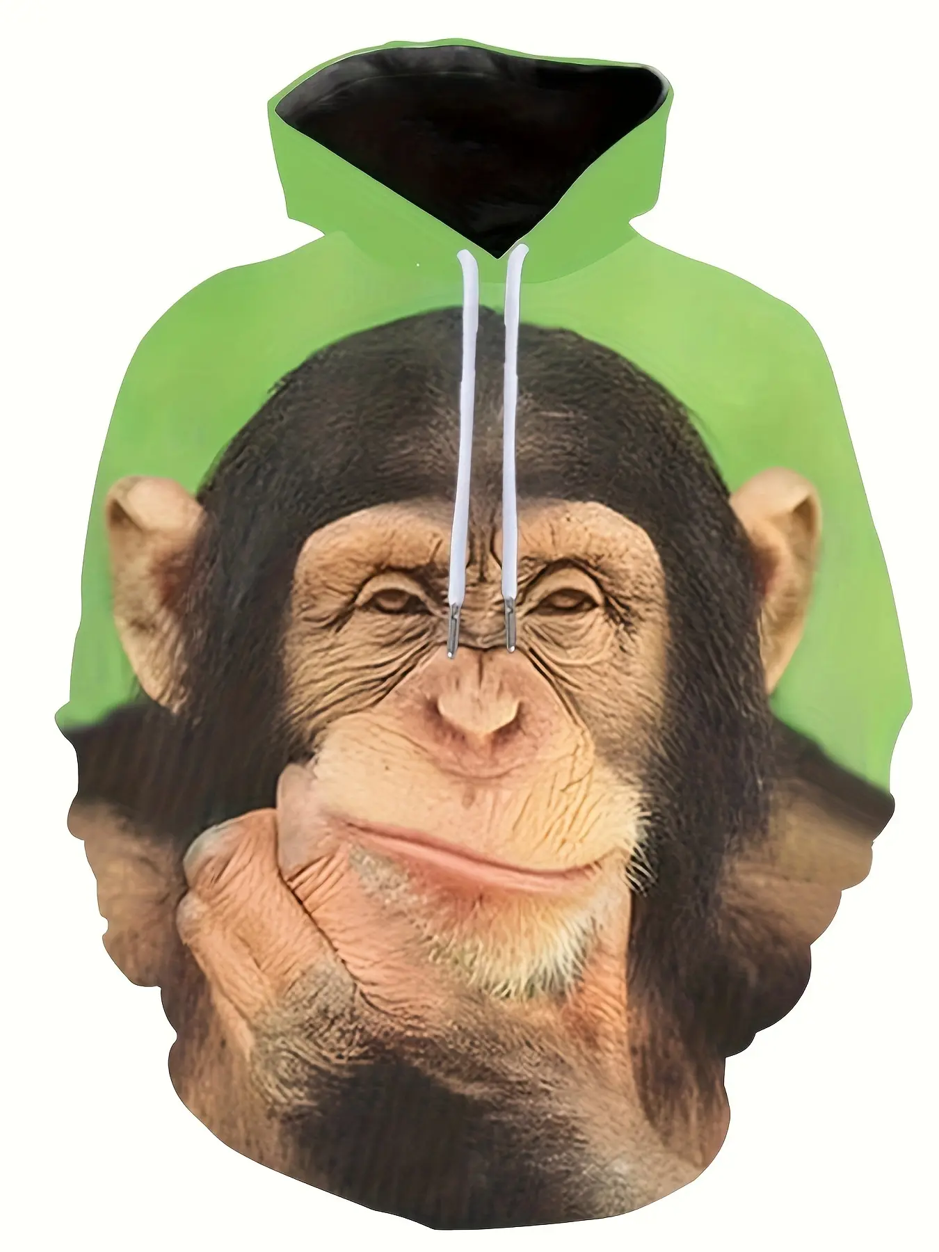 Fashion fun plus size cute three-dimensional 3 d monkey print cute hoodie gorilla fun hoodie pattern top men's streetwear