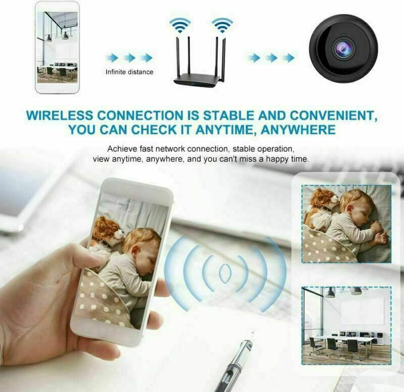 Mini Hidden Spy Camera Wireless WiFi IP Home Security 1080P HD DVR Night Vision