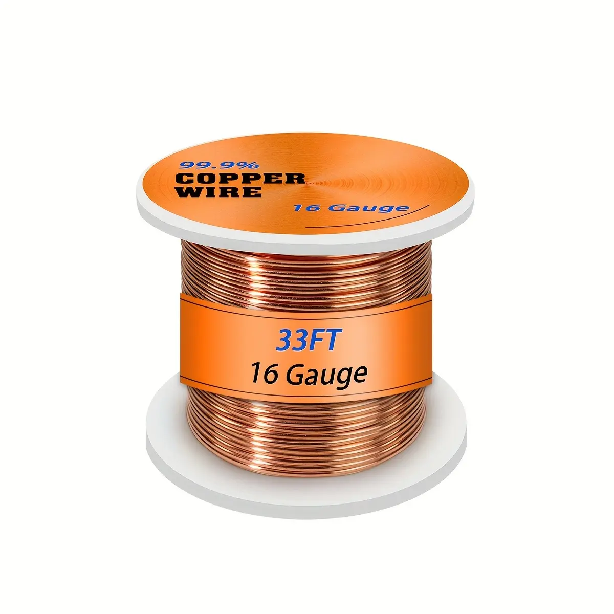 Soft Pure Copper Wire - 16 Gauge, 1.3mm Diameter, 33ft - Gardening, Jewelry Making Use - Durable, Conductive DIY Specialty Supply for Crafters (Ideal for Crafting Ideas, DIY Projects)