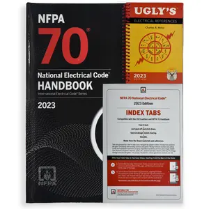 NEC 2023 Handbook, National Electrical Code 2023 Harbound, NFPA 70 with Ugly's Electrical Ref 2023 Spiral