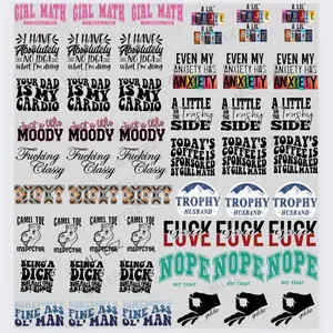 Girl Math Trucker Hat size DTF Transfers Gang Sheet 22Wx 24L DIY Direct to Film T shirt transfers or hat transfers