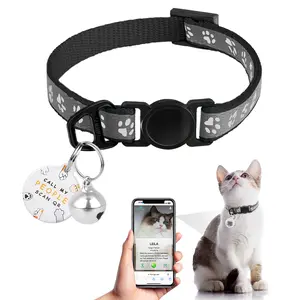 Cat Collar Breakaway with QR Code Name Tag, Reflective Kitten Collars with Bell, Cat ID Tag Personalized, Ultra-Durable, Adjustable, Quick Release, Fits Most Girl Boy Small Large Cats (8''-13.3'')