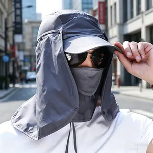 Men's & Women's Outdoor Sun Hat – Sun-Protection Bucket Hat with Neck Flap and Face Shield